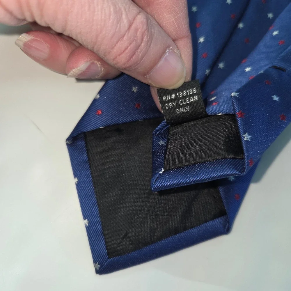 Bespoke New York Tie Men's‎ Polyester Blue Star Print Necktie USA